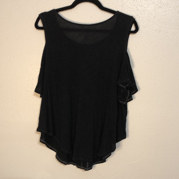 We the free black cold shoulder top size M thin - Picture 4 of 6